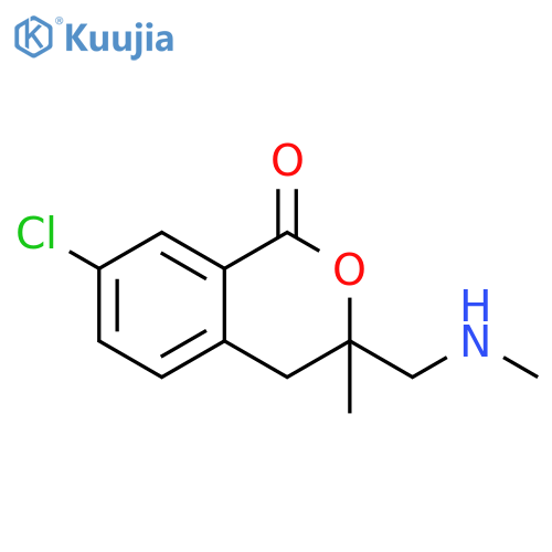 1H-2-Benzopyran-1-one, 7-chloro-3,4-dihydro-3-methyl-3-[(methylamino)methyl]- structure