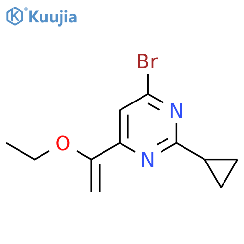 4-Bromo-2-cyclopropyl-6-(1-ethoxyethenyl)pyrimidine structure