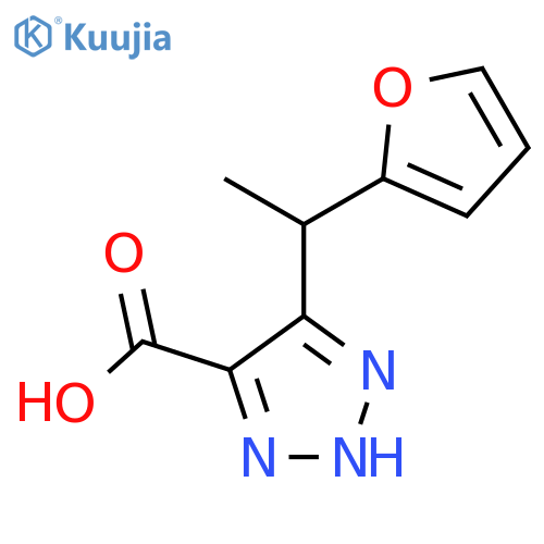 5-[1-(furan-2-yl)ethyl]-1H-1,2,3-triazole-4-carboxylic acid structure