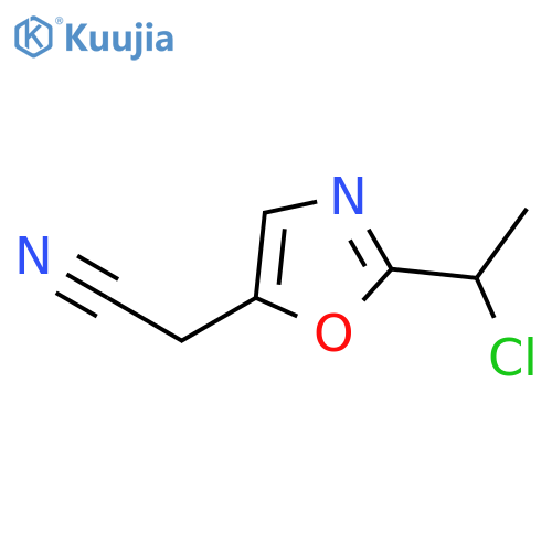 5-Oxazoleacetonitrile, 2-(1-chloroethyl)- structure