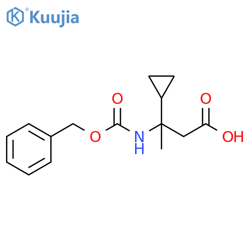 Cyclopropanepropanoic acid, β-methyl-β-[[(phenylmethoxy)carbonyl]amino]- structure