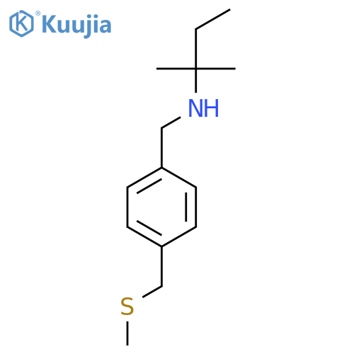 (2-Methylbutan-2-yl)({4-[(methylsulfanyl)methyl]phenyl}methyl)amine structure