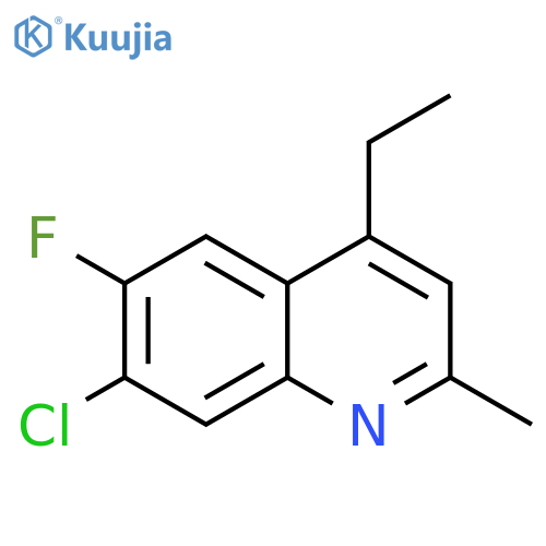 Quinoline, 7-chloro-4-ethyl-6-fluoro-2-methyl- structure