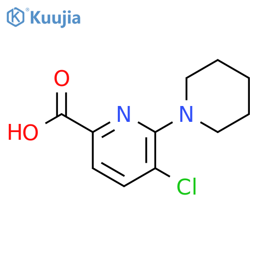 2-Pyridinecarboxylic acid, 5-chloro-6-(1-piperidinyl)- structure