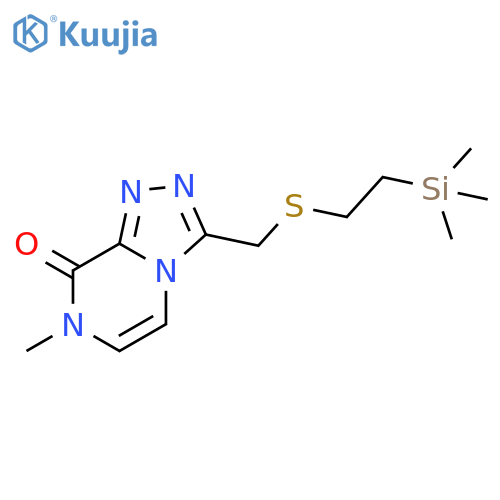 7-methyl-3-({2-(trimethylsilyl)ethylsulfanyl}methyl)-7H,8H-1,2,4triazolo4,3-apyrazin-8-one structure