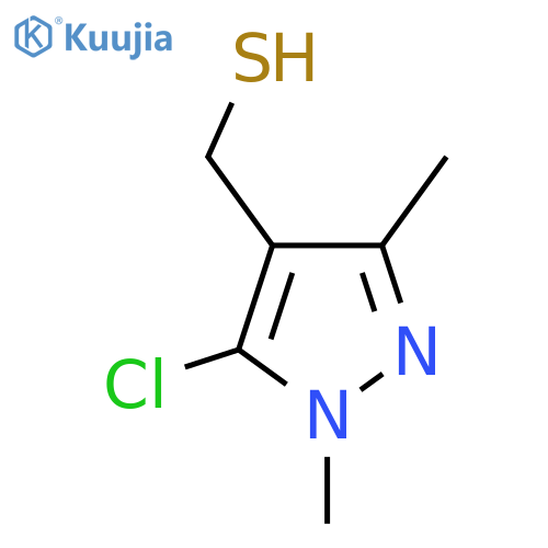 (5-chloro-1,3-dimethyl-1H-pyrazol-4-yl)methanethiol structure