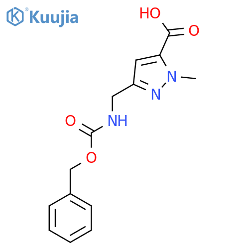 3-({[(benzyloxy)carbonyl]amino}methyl)-1-methyl-1H-pyrazole-5-carboxylic acid structure