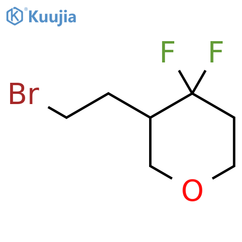 3-(2-Bromoethyl)-4,4-difluorooxane structure