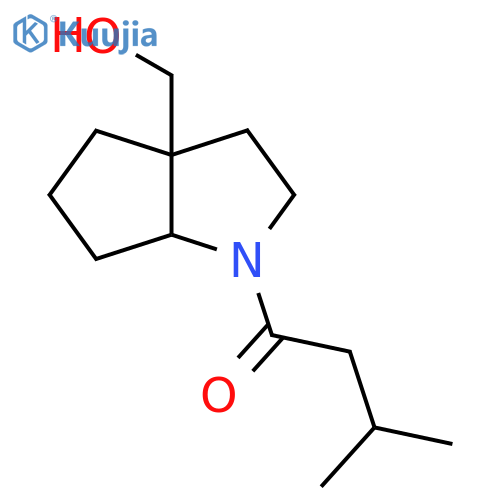 1-[3a-(Hydroxymethyl)-octahydrocyclopenta[b]pyrrol-1-yl]-3-methylbutan-1-one structure
