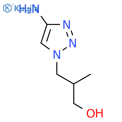 3-(4-amino-1H-1,2,3-triazol-1-yl)-2-methylpropan-1-ol structure