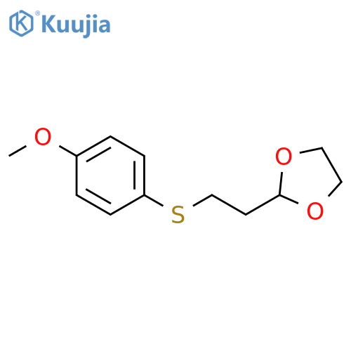 1,3-Dioxolane, 2-[2-[(4-methoxyphenyl)thio]ethyl]- structure