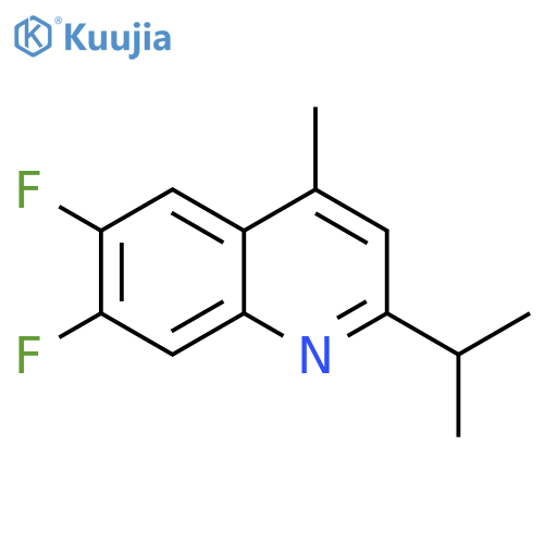 Quinoline, 6,7-difluoro-4-methyl-2-(1-methylethyl)- structure