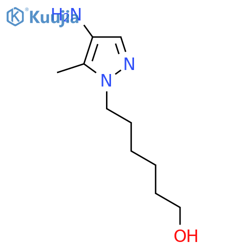 6-(4-amino-5-methyl-1H-pyrazol-1-yl)hexan-1-ol structure