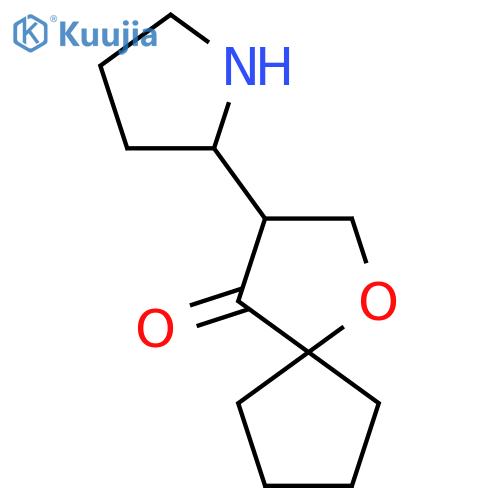 3-(pyrrolidin-2-yl)-1-oxaspiro4.4nonan-4-one structure