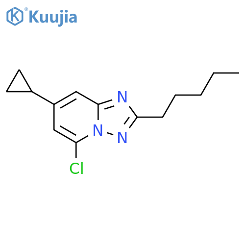 5-chloro-7-cyclopropyl-2-pentyl-1,2,4triazolo1,5-apyridine structure