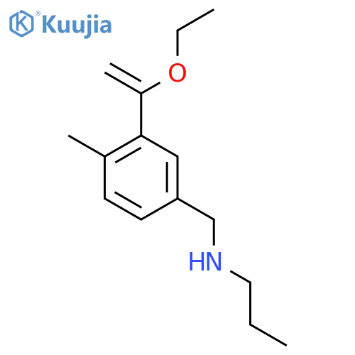 {[3-(1-Ethoxyethenyl)-4-methylphenyl]methyl}(propyl)amine structure