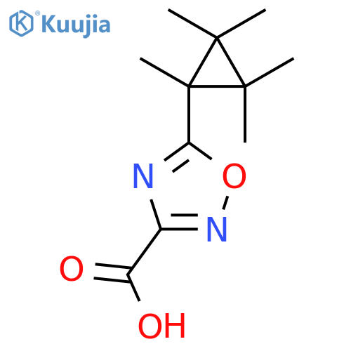 5-(pentamethylcyclopropyl)-1,2,4-oxadiazole-3-carboxylic acid structure