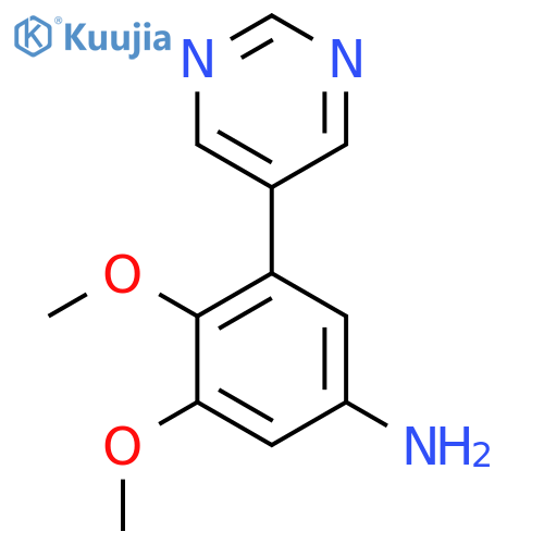 3,4-Dimethoxy-5-(pyrimidin-5-yl)aniline structure