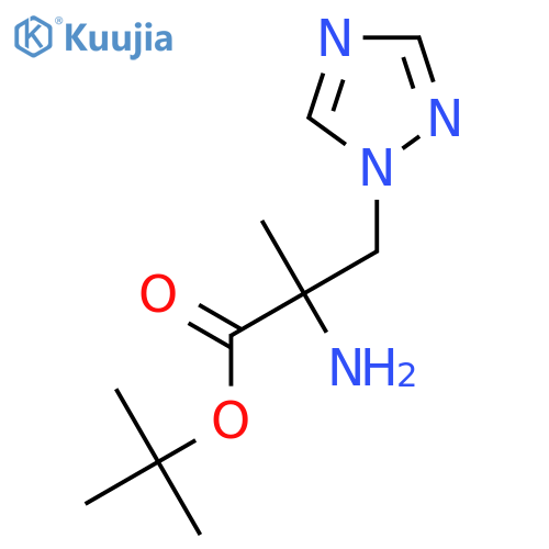 tert-butyl 2-amino-2-methyl-3-(1H-1,2,4-triazol-1-yl)propanoate structure