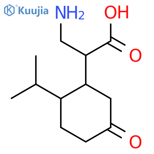 3-Amino-2-[5-oxo-2-(propan-2-yl)cyclohexyl]propanoic acid structure