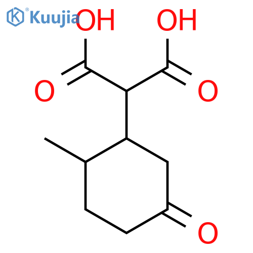 2-(2-Methyl-5-oxocyclohexyl)propanedioic acid structure