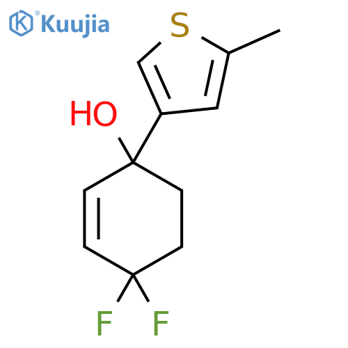 4,4-Difluoro-1-(5-methylthiophen-3-yl)cyclohex-2-en-1-ol structure