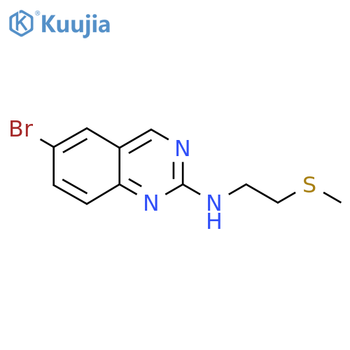 6-bromo-N-[2-(methylsulfanyl)ethyl]quinazolin-2-amine structure
