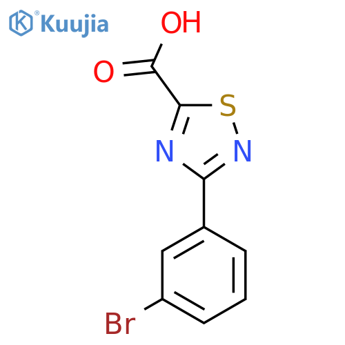 3-(3-bromophenyl)-1,2,4-thiadiazole-5-carboxylic acid structure