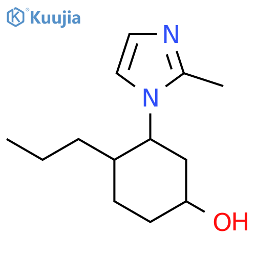 3-(2-methyl-1H-imidazol-1-yl)-4-propylcyclohexan-1-ol structure