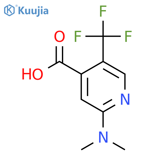 2-(dimethylamino)-5-(trifluoromethyl)pyridine-4-carboxylic acid structure