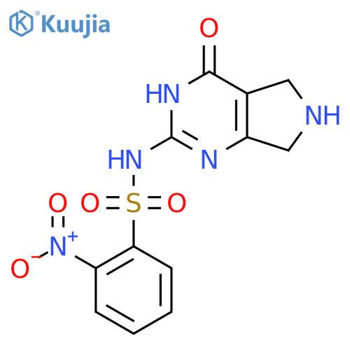 N-{4-hydroxy-5H,6H,7H-pyrrolo[3,4-d]pyrimidin-2-yl}-2-nitrobenzene-1-sulfonamide structure