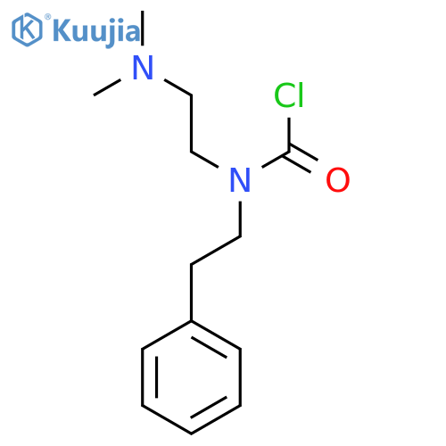 N-[2-(dimethylamino)ethyl]-N-(2-phenylethyl)carbamoyl chloride structure
