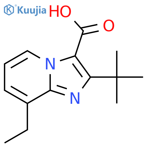 2-tert-butyl-8-ethylimidazo1,2-apyridine-3-carboxylic acid structure