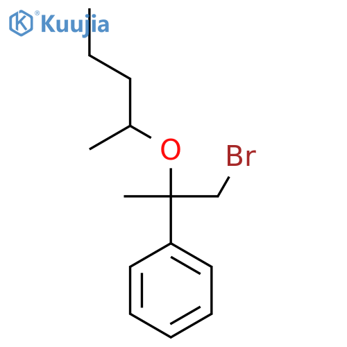 1-bromo-2-(pentan-2-yloxy)propan-2-ylbenzene structure