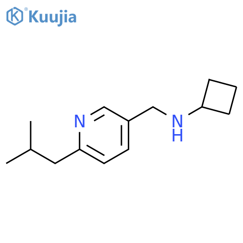3-Pyridinemethanamine, N-cyclobutyl-6-(2-methylpropyl)- structure