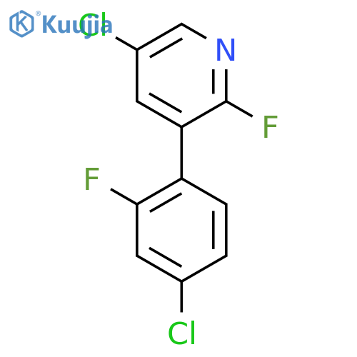 5-chloro-3-(4-chloro-2-fluorophenyl)-2-fluoropyridine structure