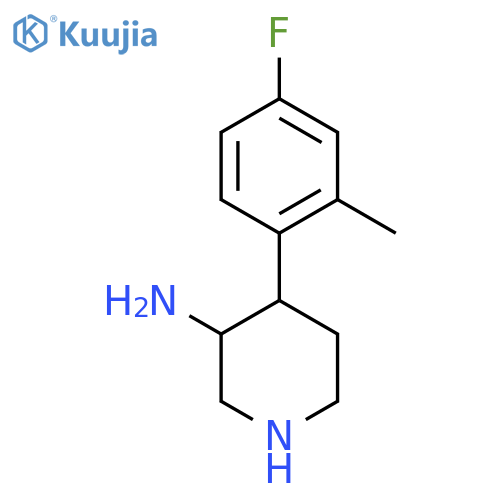 4-(4-Fluoro-2-methylphenyl)piperidin-3-amine structure