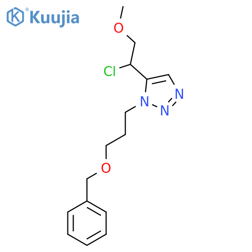 1-[3-(benzyloxy)propyl]-5-(1-chloro-2-methoxyethyl)-1H-1,2,3-triazole structure