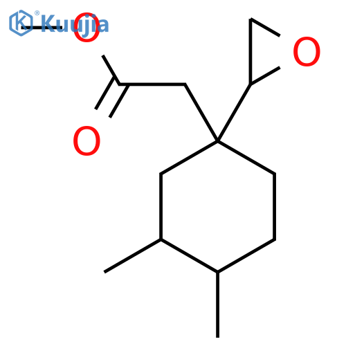 Methyl 2-[3,4-dimethyl-1-(oxiran-2-yl)cyclohexyl]acetate structure