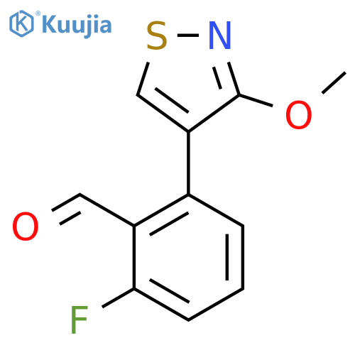 2-Fluoro-6-(3-methoxy-1,2-thiazol-4-yl)benzaldehyde structure