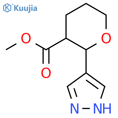 methyl 2-(1H-pyrazol-4-yl)oxane-3-carboxylate structure