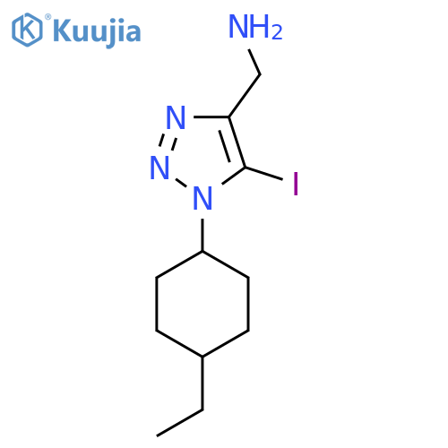 [1-(4-ethylcyclohexyl)-5-iodo-1H-1,2,3-triazol-4-yl]methanamine structure