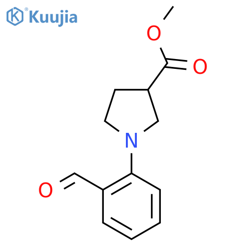 Methyl 1-(2-formylphenyl)pyrrolidine-3-carboxylate structure