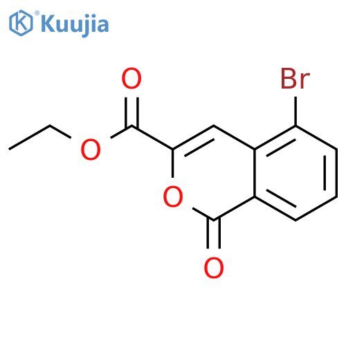 1H-2-Benzopyran-3-carboxylic acid, 5-bromo-1-oxo-, ethyl ester structure