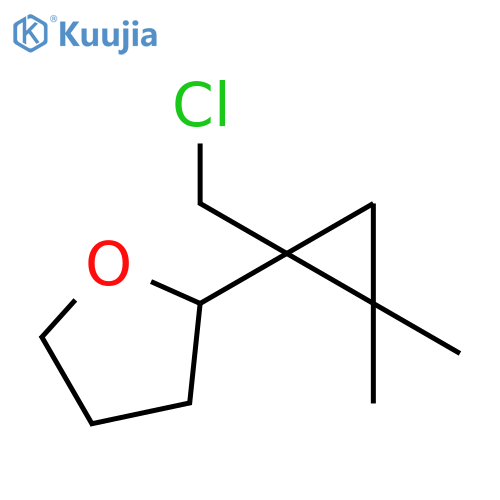 Furan, 2-[1-(chloromethyl)-2,2-dimethylcyclopropyl]tetrahydro- structure