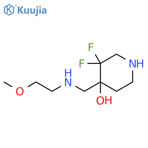 4-Piperidinol, 3,3-difluoro-4-[[(2-methoxyethyl)amino]methyl]- structure