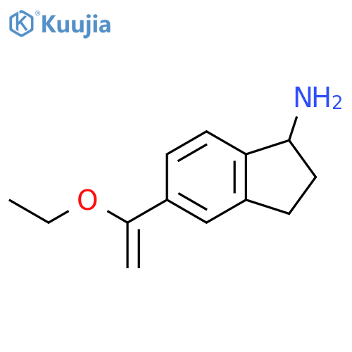 5-(1-ethoxyethenyl)-2,3-dihydro-1H-inden-1-amine structure