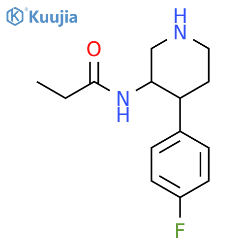 Propanamide, N-[4-(4-fluorophenyl)-3-piperidinyl]- structure
