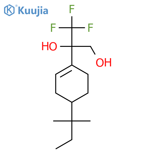 3,3,3-Trifluoro-2-[4-(2-methylbutan-2-yl)cyclohex-1-en-1-yl]propane-1,2-diol structure