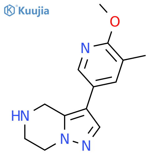 2-methoxy-3-methyl-5-{4H,5H,6H,7H-pyrazolo[1,5-a]pyrazin-3-yl}pyridine structure